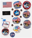 Large Collection of Sally Rides Personally Owned NASA Patches, Pendants, Stickers & More -- Includes Rides Possibly Space-Flown NASA Name Tag