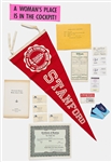 Large Lot of Items Personally Owned by Sally Ride -- Includes Her High School Graduation Program, Tennis Achievements, Stanford Keepsakes, Business Cards & More