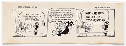 Lot of Four ''Wizard of Id'' Comic Strips from 1965