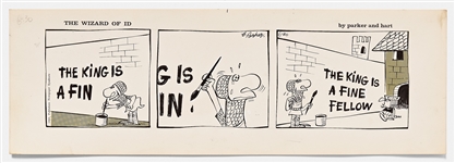 Lot of Four ''Wizard of Id'' Comic Strips from 1965