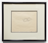 Disney Production Drawing of Mickey Mouse from ''Steamboat Willie'' by Ub Iwerks
