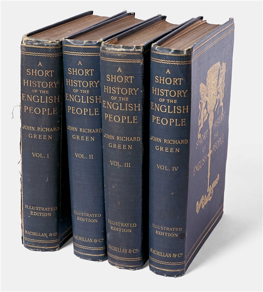 A Short History of the English People by John Richard Green -- 1902 -- Rare Four Volume Illustrated Edition
