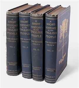 A Short History of the English People by John Richard Green -- 1902 -- Rare Four Volume Illustrated Edition