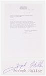 Joseph Heller Typed Letter Signed to the Air Force -- ...[make] available to him any information about my military service that he wishes to obtain...