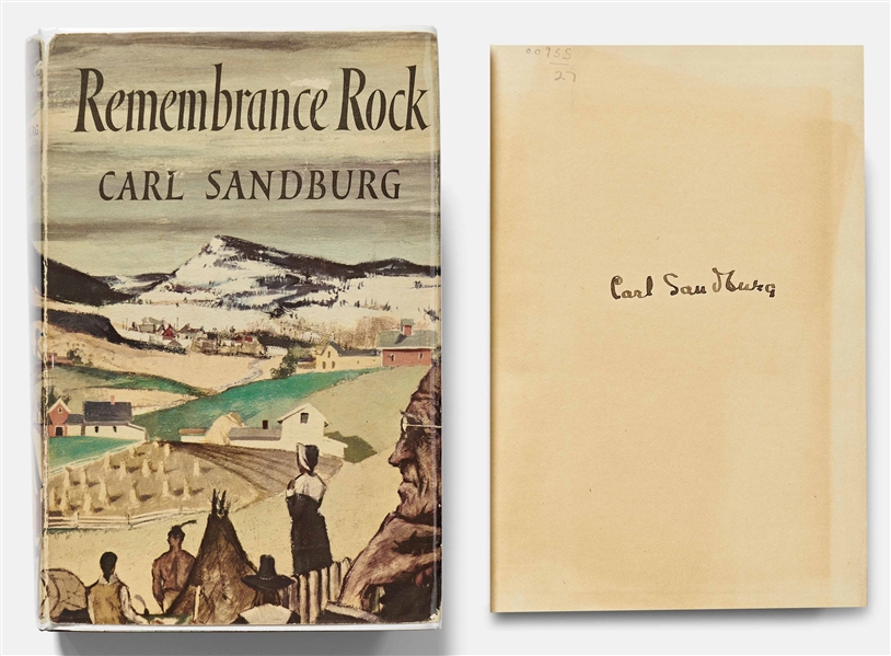 Carl Sandburg Signed First Edition of Remembrance Rock