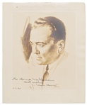 J. Edgar Hoover Signed Portrait Print