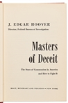 J. Edgar Hoover Signed First Edition ''Masters of Deceit''