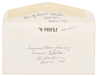 Apollo 15 Crew-Signed NASA Insurance Cover -- From Al Worden's Personal Collection, and Also With His Signed COA