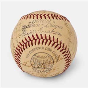 Baseball Signed by 30 All-Stars of the 1950s -- Stan Musial, Jackie Robinson, Warren Spahn & More -- From the Larry Jansen Estate