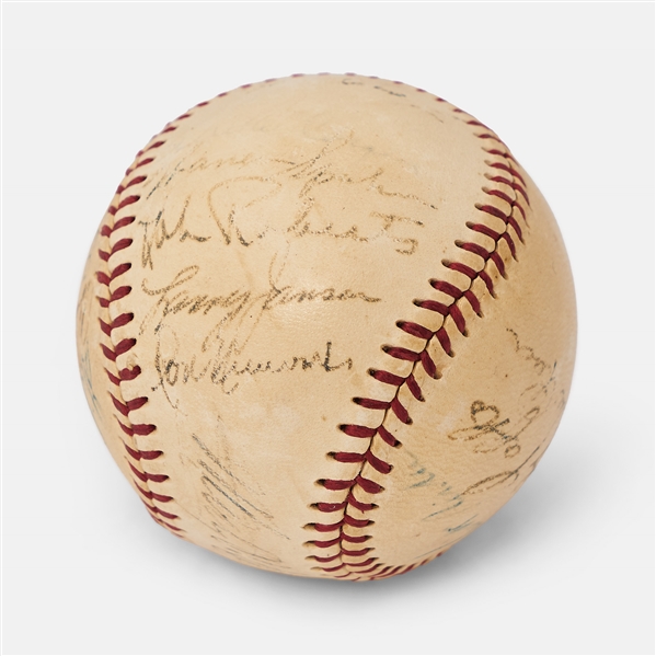1951 National League All-Stars Signed Baseball -- Jackie Robinson, Stan Musial, Warren Spahn, Don Newcombe & More -- From the Estate of Larry Jansen