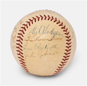 1951 National League All-Stars Signed Baseball -- Jackie Robinson, Stan Musial, Warren Spahn, Don Newcombe & More -- From the Estate of Larry Jansen