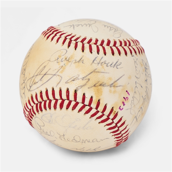 Boston Red Sox 1982 Team-Signed Baseball -- With 30 Signatures Including Wade Boggs, Carl Yastrzemski and Tony Perez