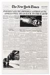 Fred Haise Signed ''New York Times'' Poster From 14 April 1970, With Dramatic Reporting on the Apollo 13 Disaster -- Haise Also Writes, '''Houston, we've had a problem here!'''