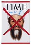 Navy Seal Robert ONeill Signed 12 x 18 Photo of Osama bin Ladens FBI Most Wanted Poster -- ONeill Was the Navy Seal Who Fatally Shot bin Laden -- With JSA COA