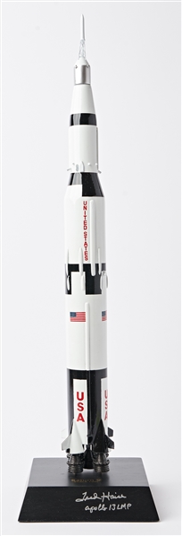 Fred Haise Signed Apollo Saturn V Rocket Model