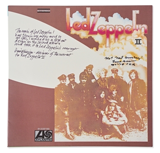 Led Zeppelin II Album Signed by Artist David Juniper & Frank Borman, the Apollo Astronaut Whos on the Cover Because Juniper Thought He Was Neil Armstrong -- Borman Writes Not Neil Armstrong!