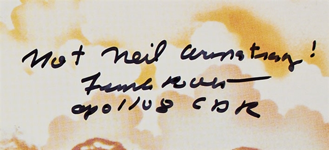 Led Zeppelin II Album Signed by Artist David Juniper & Frank Borman, the Apollo Astronaut Who's on the Cover Because Juniper Thought He Was Neil Armstrong -- Borman Writes ''Not Neil Armstrong!''