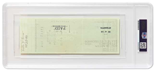 Barack Obama Handwritten & Signed Check from the ''Friends of Barack Obama'' Bank Account -- PSA/DNA Encapsulated