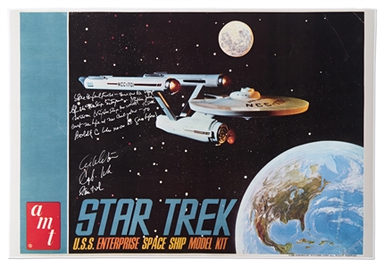 William Shatner Signed ''Star Trek'' Poster -- Shatner Writes the Famous Title Sequence Introduction: ''Space the Final Frontier...William Shatner / Capt. Kirk / Star Trek''