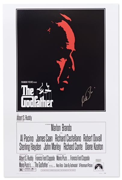 Al Pacino Signed 16 x 24 Photo of The Godfather Movie Poster