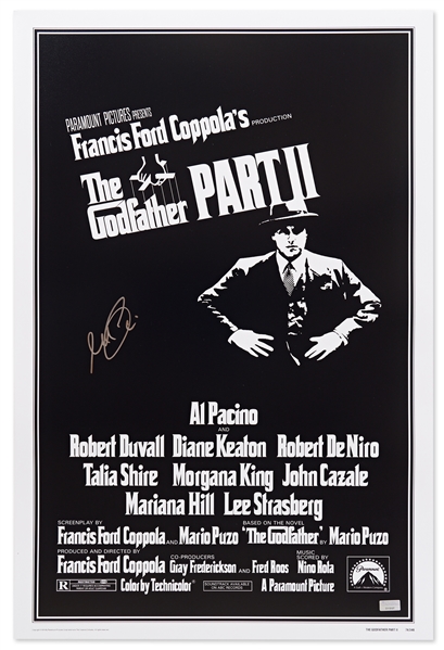 Al Pacino Signed The Godfather II Movie Poster