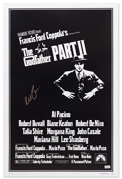 Al Pacino Signed 16 x 24 Photo of The Godfather II Movie Poster