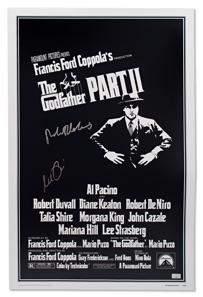 Robert DeNiro and Al Pacino Signed The Godfather II Movie Poster