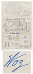 Steve Wozniak Signed Apple-1 Schematic With the Exhortation to Dream Big! -- With PSA/DNA COA