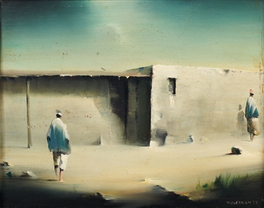 The Martian Chronicles Artist Robert Watson Signed Oil on Board -- From the Robert Watson Estate