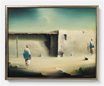 ''The Martian Chronicles'' Artist Robert Watson Signed Oil on Board -- From the Robert Watson Estate