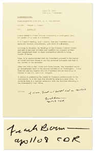 Frank Borman Signed Memo Describing the Presidential Contingency Plan for Apollo 13 -- Borman Writes, If Haise, Lovell and Swigert died on Apollo 13 -- With Novaspace COA