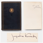 Jacqueline Kennedy Signed Deluxe Limited Edition of The Burden and the Glory by John F. Kennedy -- One of Only 100 Copies Signed by the First Lady