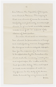 Grover Cleveland Signed Speech to Congress Addressing the Venezuelan Crisis of 1895 -- Cleveland Enforces the Monroe Doctrine for the First Time in U.S. History & Realigns Global Powers as a Result