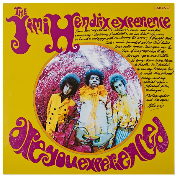 Karl Ferris Signed Jimi Hendrix Are you Experienced Album Cover -- Ferris Psychedelic Style Defined the Aesthetic of the 1960s