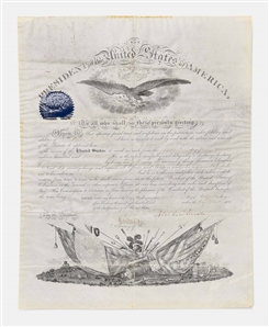 Abraham Lincoln Military Appointment Signed for Soldier WIA at Antietam -- Near Fine