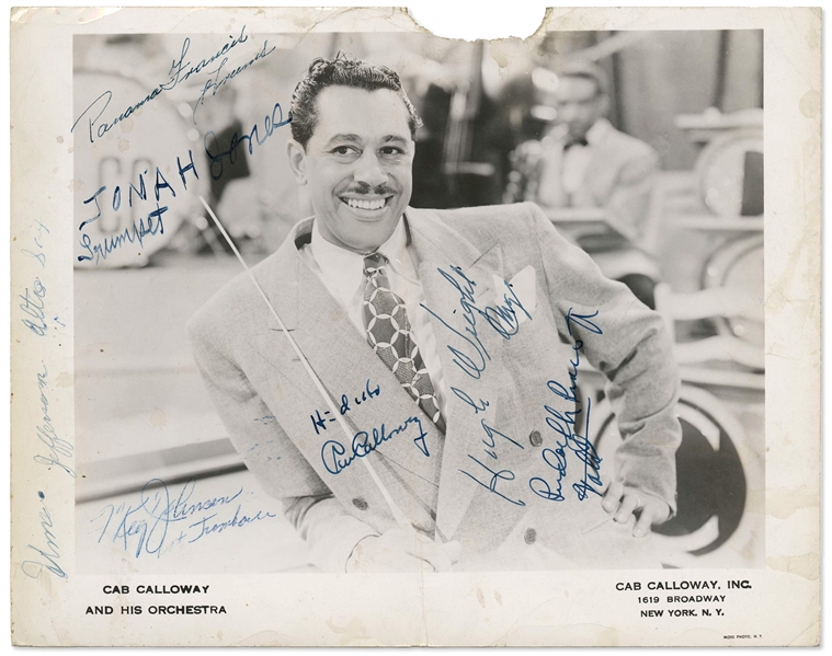 Cab Calloway & His Orchestra Signed 10 x 8 Photo