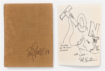Shel Silverstein Signed & Hand-Illustrated Early Edition of Where the Sidewalk Ends -- Idle Hands Are the Devils Playground