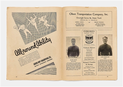 1934 NFL Green Bay Packers vs. Chicago Bears Program