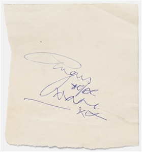 AC/DC Signatures -- Includes 2 by Bon Scott, Plus Angus Young & Mark Evans, All Acquired in January 1977 -- With Roger Epperson COA