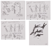 Concept Prints for the Character of P.T. Flea in ''A Bug's Life'' -- Totals 18 Pages