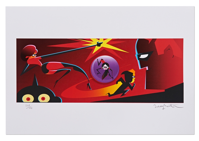 The Incredibles Limited Edition Artwork by Terry Newton Given to Crew of the Film