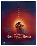Large 16'' x 20'' ''Beauty and the Beast'' Poster Photo Signed by Paige O'Hara as Belle and Robby Benson as the Beast