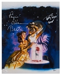 Large 16'' x 20'' ''Beauty and the Beast'' Photo Signed by Paige O'Hara as Belle and Robby Benson as the Beast