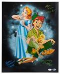 Large 20'' x 16'' Photo Signed by ''Peter Pan'' Actors: Kathryn Beaumont as Wendy, Blayne Weaver as Peter Pan & Margaret Kerry as Tinker Bell -- With Beckett & JSA COAs
