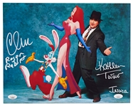 Kathleen Turner & Charles Fleischer Signed 11'' x 14'' Photo from ''Who Framed Roger Rabbit?'' -- With JSA COA