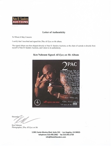 2Pac ''All Eyez on Me'' Album Signed by Photographer Ken Nahoum Who Describes How He Captured the Revealing Photos of Tupac