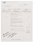 Fred Haise Signed Souvenir Copy of the Infamous Grumman ''Towing Invoice'' for Apollo 13