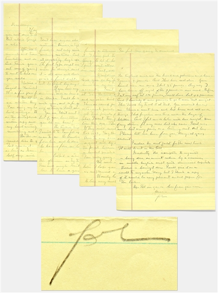 John Steinbeck Autograph Letter Signed on His Writing Method: The first type script will be only a working script...when it is all done and checked and rechecked will we go into a final draft