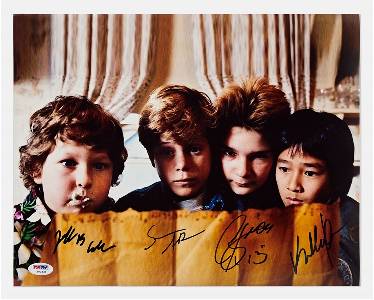 The Goonies Cast-Signed 14 x 11 Photo -- With PSA/DNA COA