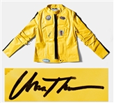 Yellow Leather Kill Bill Jacket Signed by Uma Thurman -- With Beckett COA